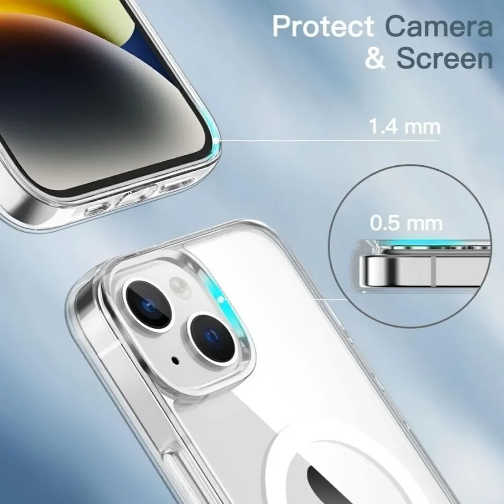 Iphone 14 6.1-inch Clear Case Compatible With Magsafe Wireless Charging